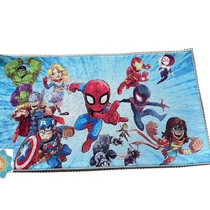 Spiderman Rug,Cool Rug,Boys Room Rug,Kids Room Rug,Child Rug,Area Rug,Gift for Kids,Non Slip Rug,Home Decor Rug,Washable Rugs,Gift For Him image 2