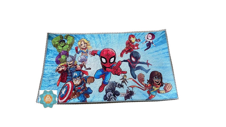 Spiderman Rug,Cool Rug,Boys Room Rug,Kids Room Rug,Child Rug,Area Rug,Gift for Kids,Non Slip Rug,Home Decor Rug,Washable Rugs,Gift For Him image 2