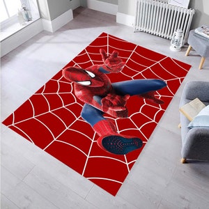 Spiderman Rug, Kids Room Rug, Home Decor Rug, Colorful Rug, Child Rug, Gift For Him, Rug for Living Room, Area Rug, Non slip Carpet