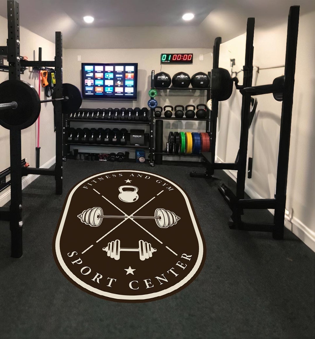 Motivational Gym Room Rug: Fitness Sport Center Area Rug - Etsy