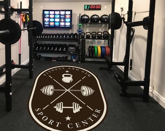 Motivierender Turnraumteppich: Fitness-Sportzentrum-Teppich