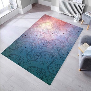 Ivy Rug,Popular Rug,Abstract Rug,Home Decor Rug, Rugs for Living Room, Non slip Carpet,Decorative Rug,Area Rug, Colorful Rug,Modern Rug,3