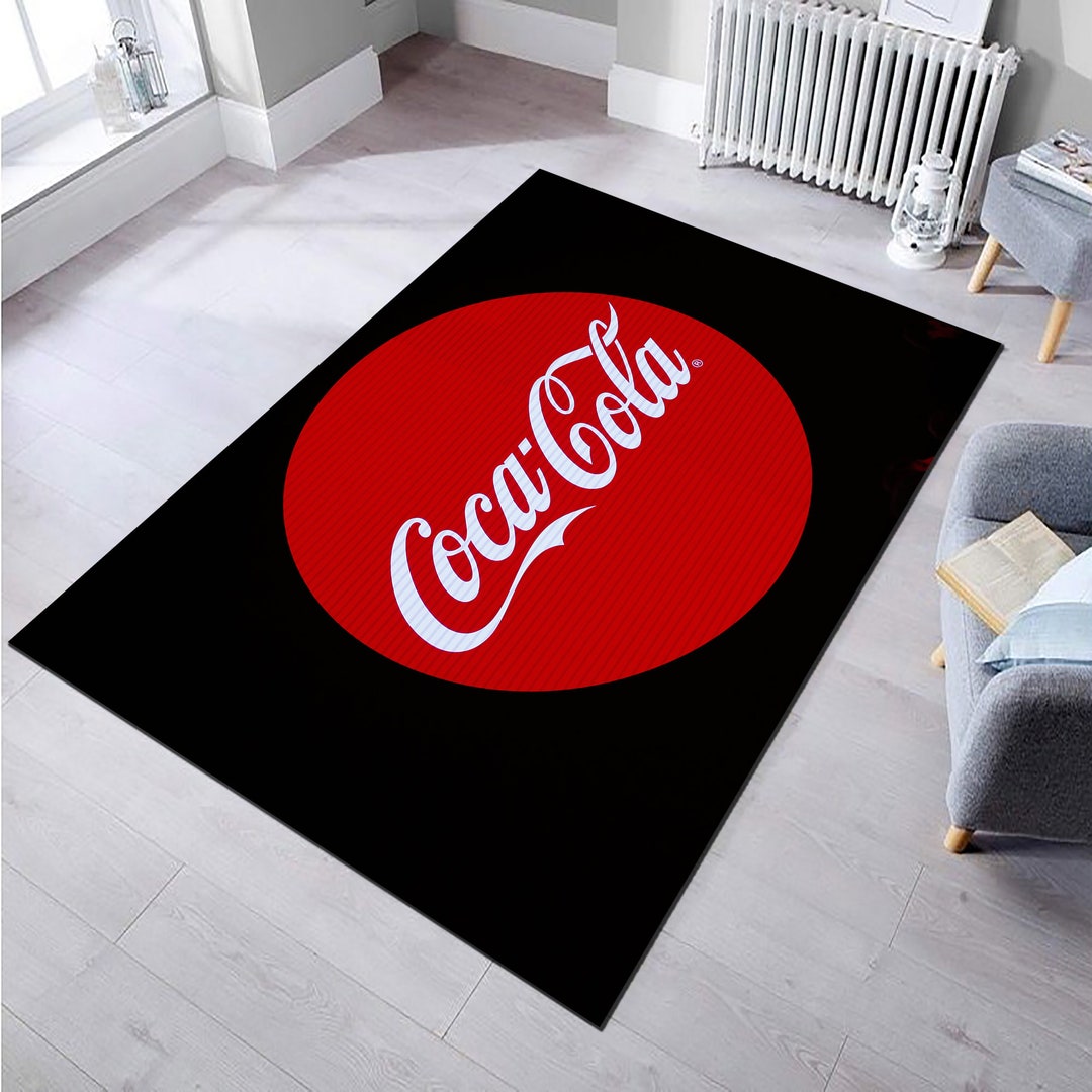 Retro Rug,coke Rug,coca Cola Rug,coca Cola Decor,home Decor,modern Rug ...