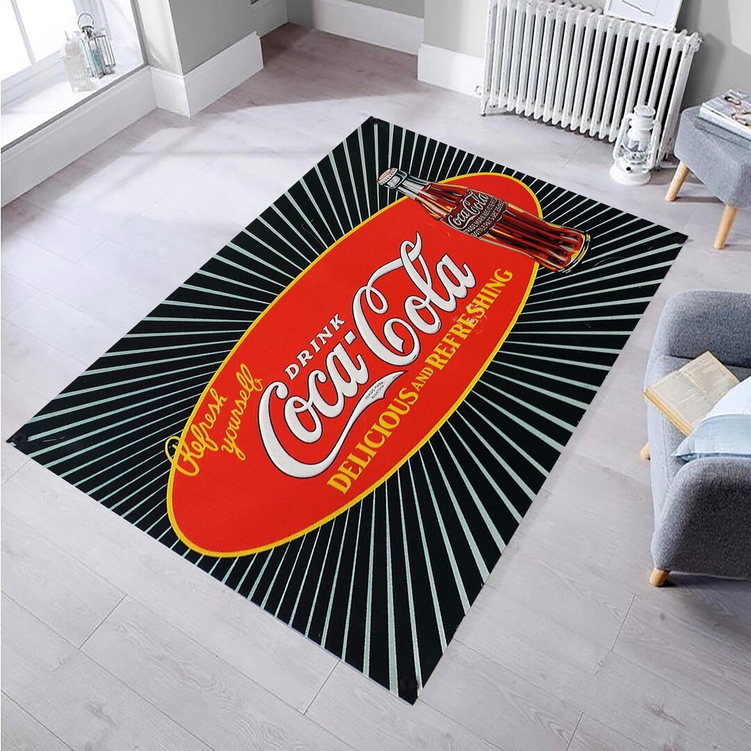 Overlook Rug,coca Cola Rug,retro Rug,home Decor Rug,red Rug,coke Rug ...