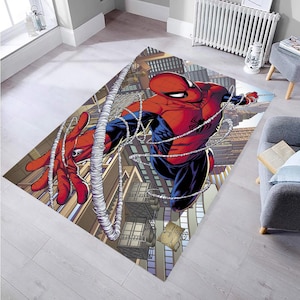 Spiderman Rug, Kids Room Rug, Child Rug, Themed Rug, Cool Rug, Home Decor Rug,  Area Rug, Non Slip Carpet, 6