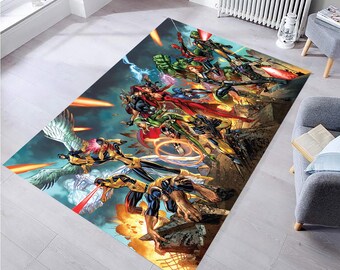 Tappeto Avengers, decorazione per cameretta dei bambini, tappeto antiscivolo