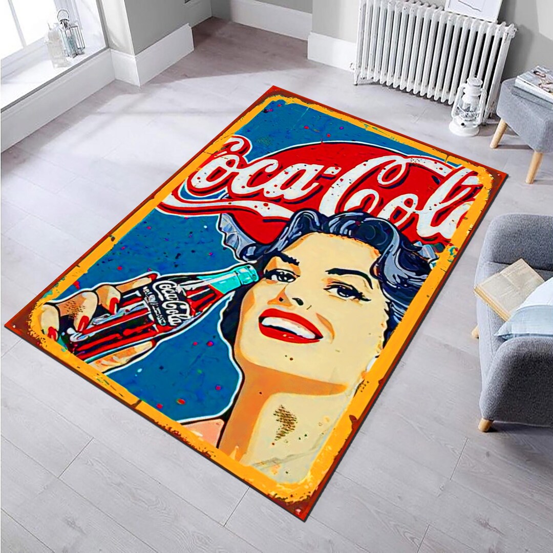 Coca Cola Rugretro Rug Area Rug Modern Rug Popular Rug - Etsy