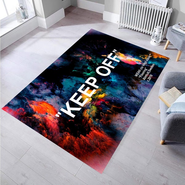 Keep Off Rug,Keep Off,Decorative Rug,Themed Rug,Area Rug,Home Gift,Popular Rug,Modern Rug,Rugs for Living Room,Washable Rug,Gift For Her