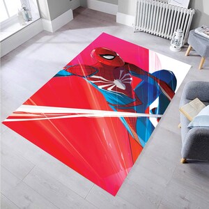 Spiderman Rug, Kids Room Rug, Child Rug, Themed Rug, Home Decor Rug, Rug for Living Room, Area Rug, Non slip Carpet, Kids Decor Rug 8