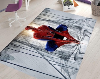 Spiderman Kinderzimmerteppich: Rutschfeste Mikrofaser, 14