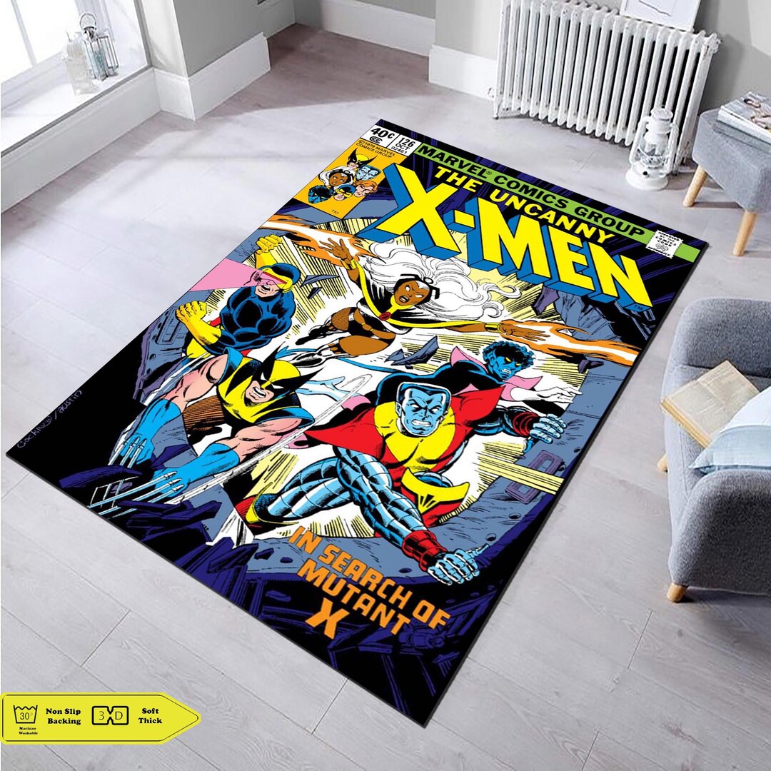 X-men Comics Cover Rug: Retro Superhero Decor - Etsy