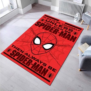 Spiderman Rug, Kids Room Rug, Child Rug, Gift For Him, Rug for Living Room, Area Rug, Non slip Carpet, Home Decor Rug, Colorful Rug 8
