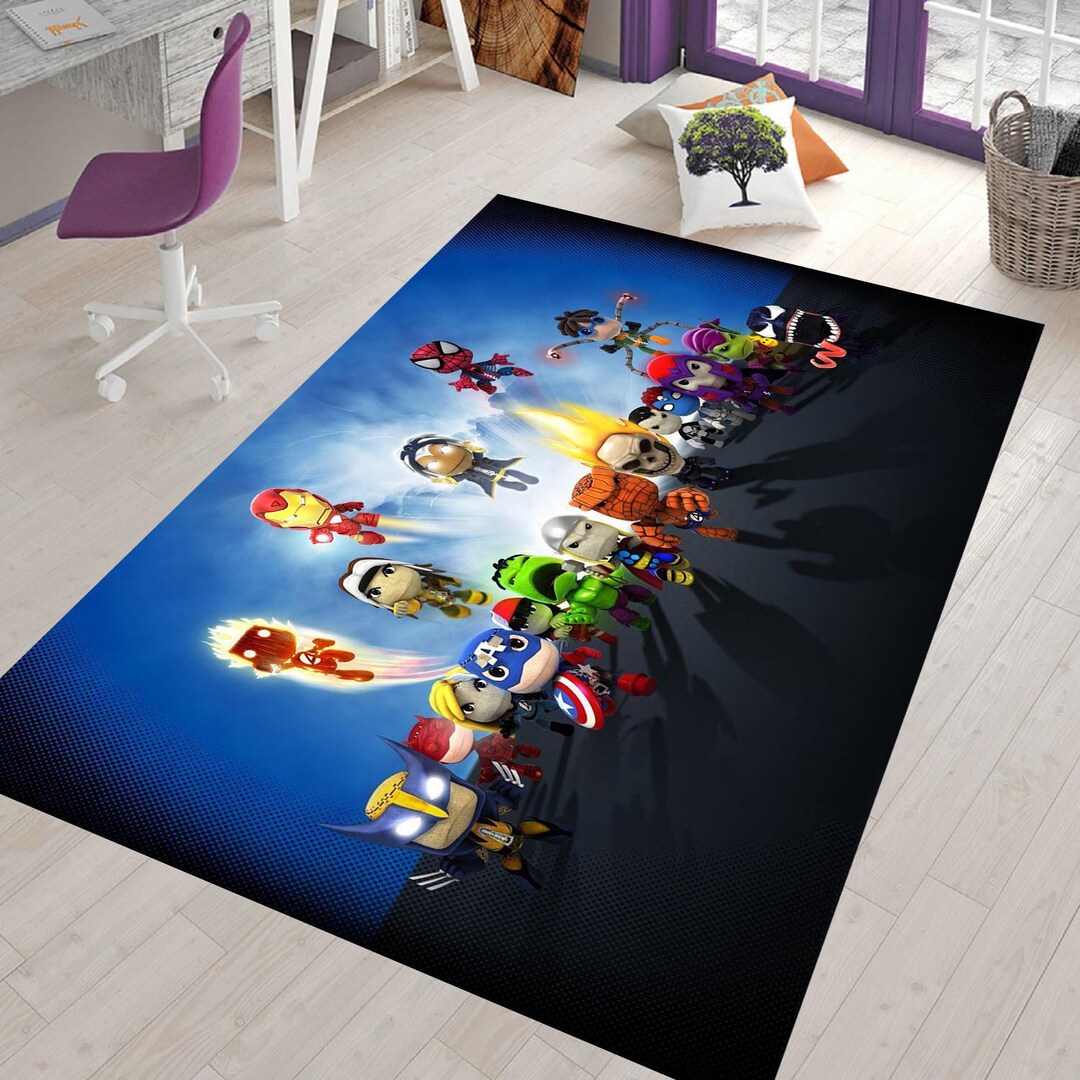 Icoon Man Rug Iron Man Rug, Spiderman Rug, Captain America, Kids Room Rug, Child Rug ...