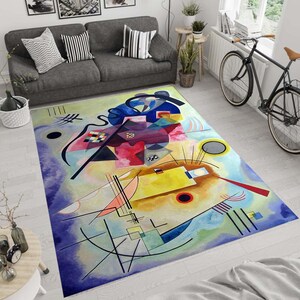 Alfombra moderna, alfombra abstracta, alfombra decorativa para el hogar, alfombra fractal, alfombras para sala de estar, regalo para él, alfombra para dormitorio, alfombra antideslizante, alfombra artística, alfombra de área