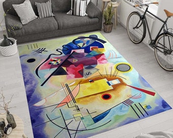 Abstract Fractal Area Rug: Modern Art, Non-Slip Carpet