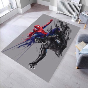 Spiderman Rug, Child Rug, Rug for Living Room, Fan Rug, Area Rug, Non slip Carpet,Home Decor Rug, Kids Room Rug,Desing Rug, Popular Rug,