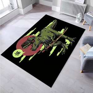 Dinosaur Rug , Child Rug, Rug for Living Room,Fan Rug, Area Rug,Non slip Carpet, Home Decor Rug, Colorful Rug, Kids Room Rug
