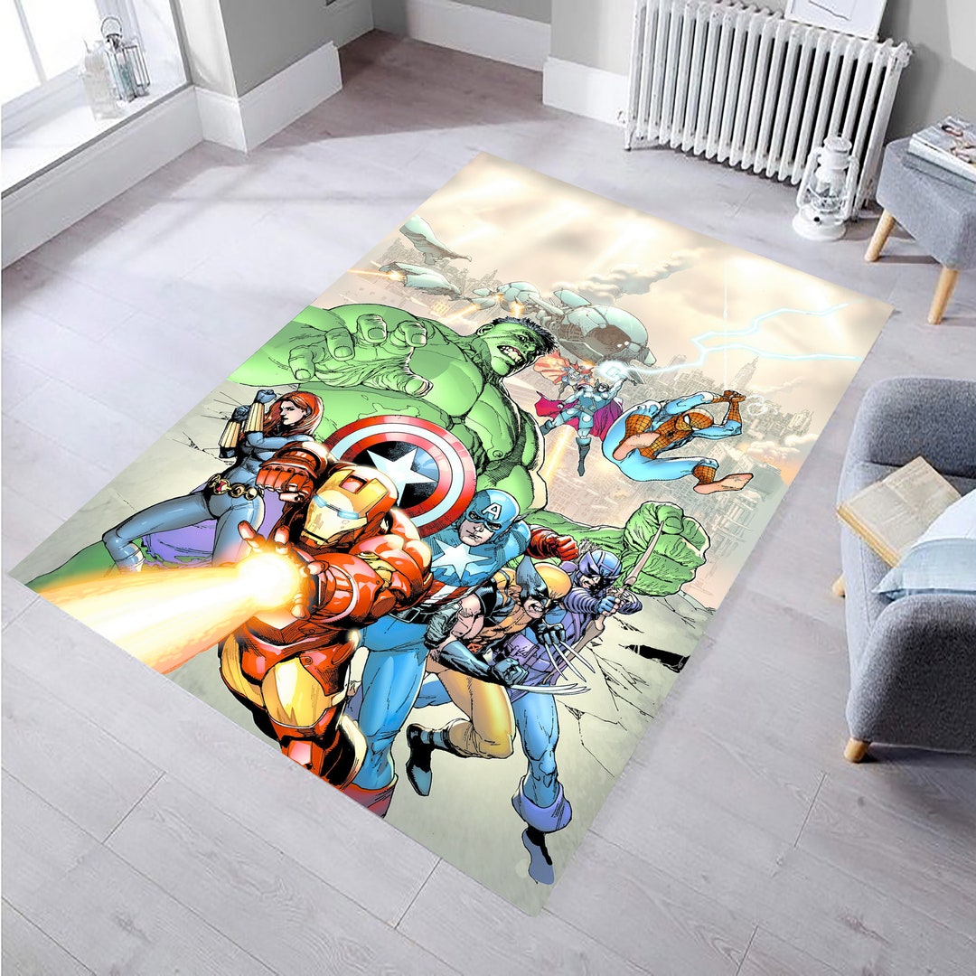 Icoon Man Rug Iron Man Rug, Thor Rug, Thanos, Captain America,kids Room Rug,popular ...