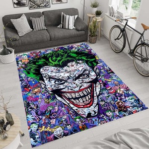 Joker Rug, Child Rug, Kids Room Rug, Boy Rug, Gift Rug, Rug for Living Room, Area Rug, Non slip Carpet, Home Decor Rug, Gift For Him