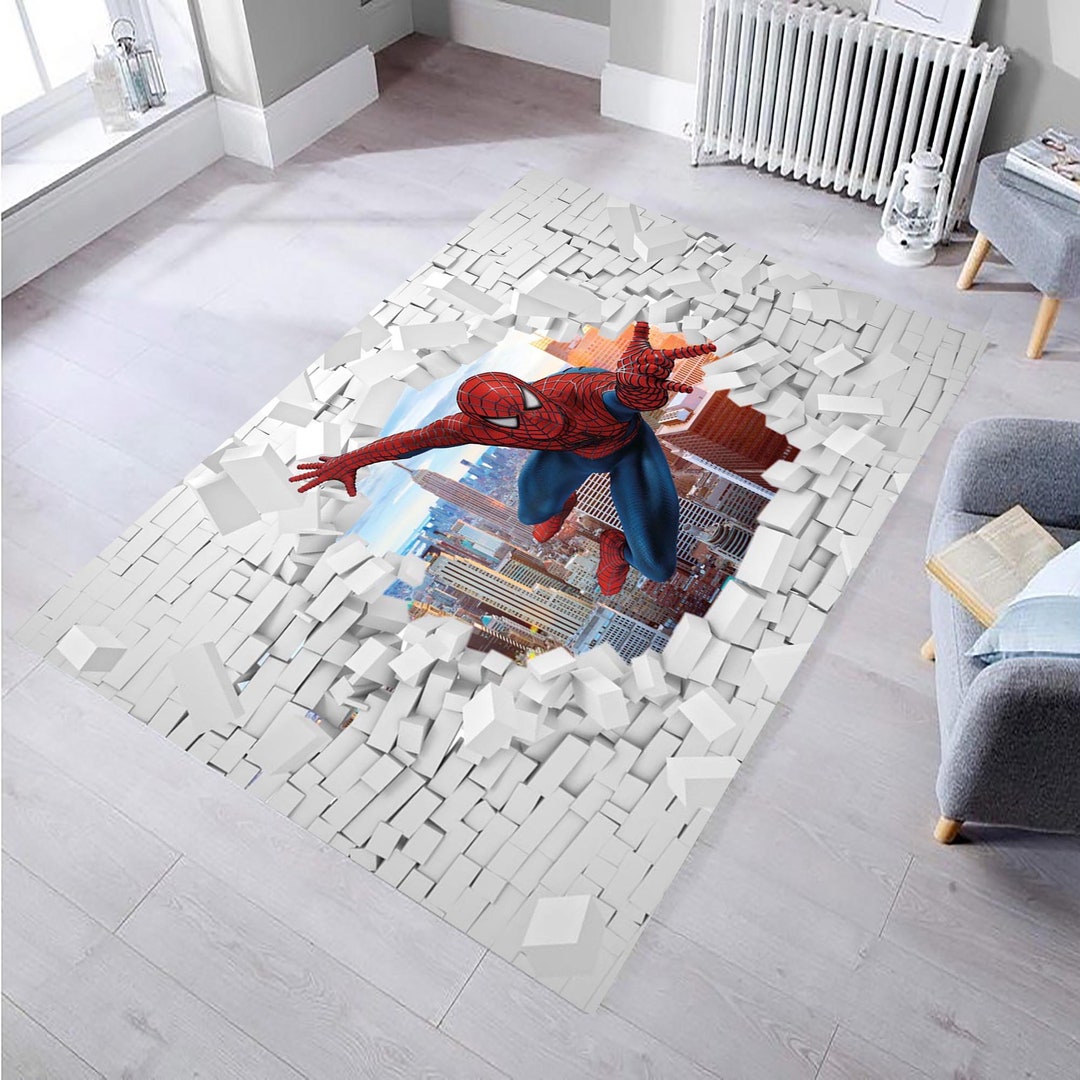 Spiderman Rug, Kids Room Rug,custom Rug, Child Rug, Kids Room Rug, Rug ...
