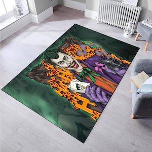 Alfombra decorativa de Joker, alfombra para habitación infantil, alfombra para niños, alfombra de regalo, alfombra para sala de estar, alfombra personalizada, alfombra para decoración del hogar, regalo para él, alfombra antideslizante.