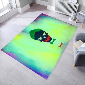Alfombra Joker, alfombra para niños, alfombra para habitación de niños, alfombra para niño, alfombra de regalo, alfombra para sala de estar, alfombra de área, alfombra antideslizante, alfombra de decoración del hogar, regalo para él, 2