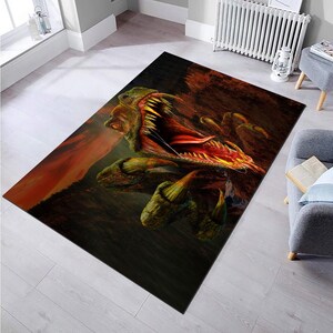 Alfombra de dinosaurio, alfombra para habitación de niños, alfombra para niños, alfombra popular, alfombra moderna, alfombra para sala de estar, alfombra de área, alfombra antideslizante, alfombra para decoración del hogar