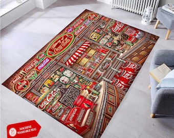 コカ・コーラ ウェルカムドアマット：面白い滑り止めラグ - Etsy 日本