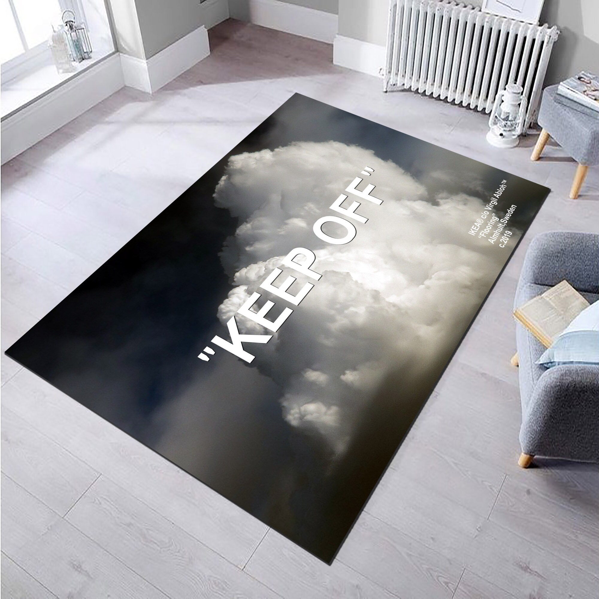Cloudy Modern Rug, Keep off Design, Non-slip Area Rug - Etsy, image size:2000x2000