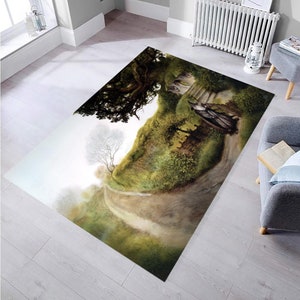 Shire,Gandalf,Lord Of The Rings Rug, Rug for Living Room,Area Rug,LOTR Rug,Non Slip Carpet,Abstract Rug,Movie Rug,