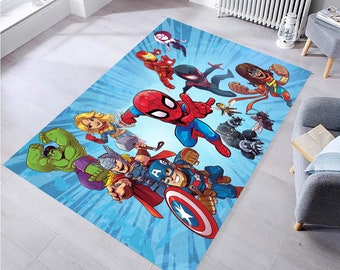 Alfombra fresca, alfombra de Spiderman, alfombra de habitación para niños, alfombra de habitación para niños, alfombra para niños, alfombra de área, regalo para niños, alfombra antideslizante, alfombra de decoración del hogar, alfombras lavables, regalo para él