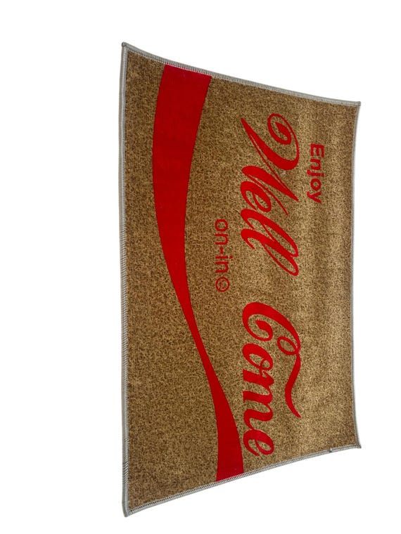 Coca Cola Welcome Doormat: Funny Non-slip Rug - Etsy