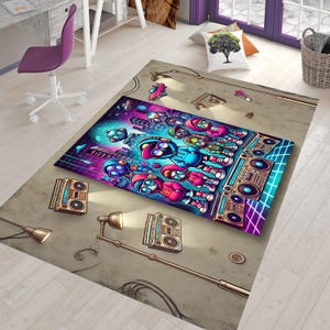 Music Rug, Awesome Rug, Hip Hop Rug, Hip Hop, Rap Stars Collage Rug, Legends Rug, Rappers Rug, Gift for Him, Washable Rug, Unique Rug, Gift