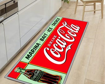 Alfombra de cocina Coca Cola: decoración retro tipo restaurante