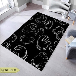 Hypebeast Rug,Street Fashion Rug,Black Rug,Decorative Rug,Kids Room Rug,Living Room Rug,Washable Rug,Custom Area Rug,