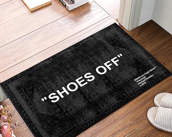 Schuhe aus Dekor Fußmatte, Housewarming Geschenk, Bodenmatte, personalisierte Fußmatte, robuste Matte, Geschenk für ihn, rutschfest, Freunde Wohnkultur,