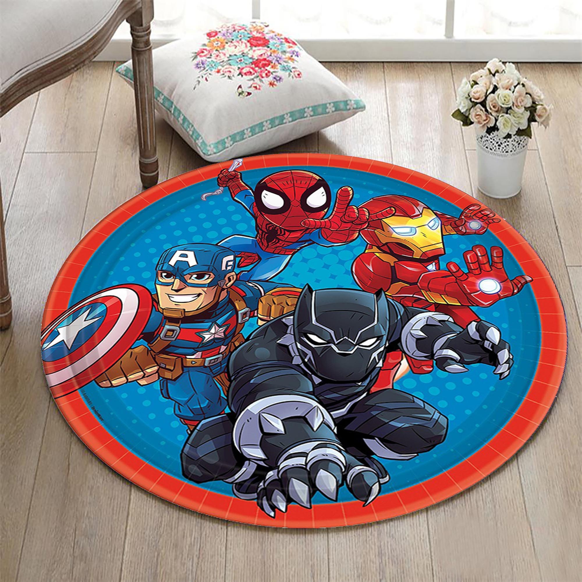 アベンジャーズ キッズルームラグ：スパイダーマン、キャプテン