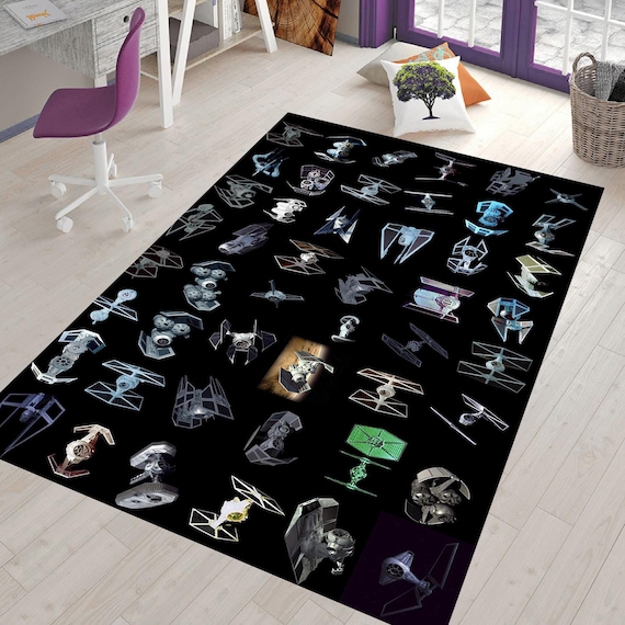 スター・ウォーズ ラグ：滑り止めマイクロファイバー製子供部屋用