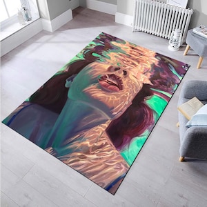 Water and Woman Rug, Aesthetic Rug,  Housewarming Rug, Modern Art Rug, Rug for Livingroom, Home Decor Rug, Area Rug,