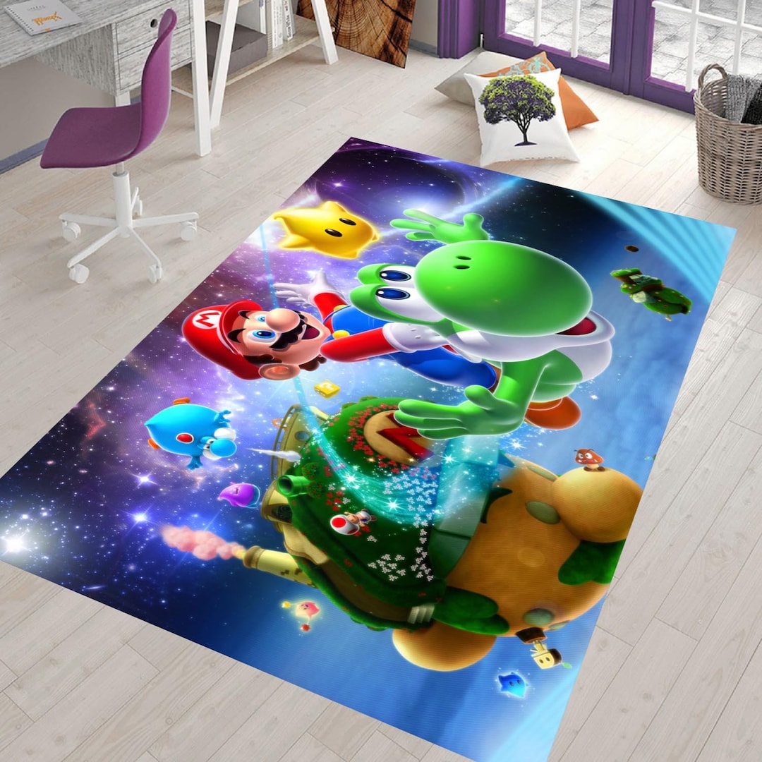Alfombra de Gamer con estampado 3D para niños, sala de estar tapete  antideslizante de dibujos animados para, decoración de dormitorio -  AliExpress