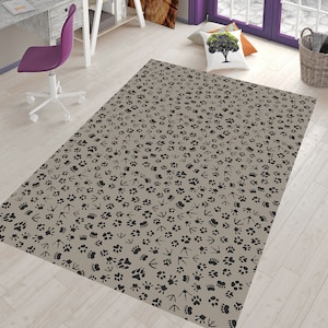 Different Footprints, Foot steps Rug, Girl Room Rug, Gift for Her, Aesthetic Rug, Housewarming Rug, Modern Art Rug, Home Decor Rug,