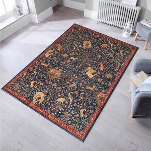 Retro Rug,Animal Rug, Lion Rug,Popular Rug,Area Rug,Modern Rug,Home Decor Rug, Rugs for Living Room, Non slip Carpet,Decorative Rug
