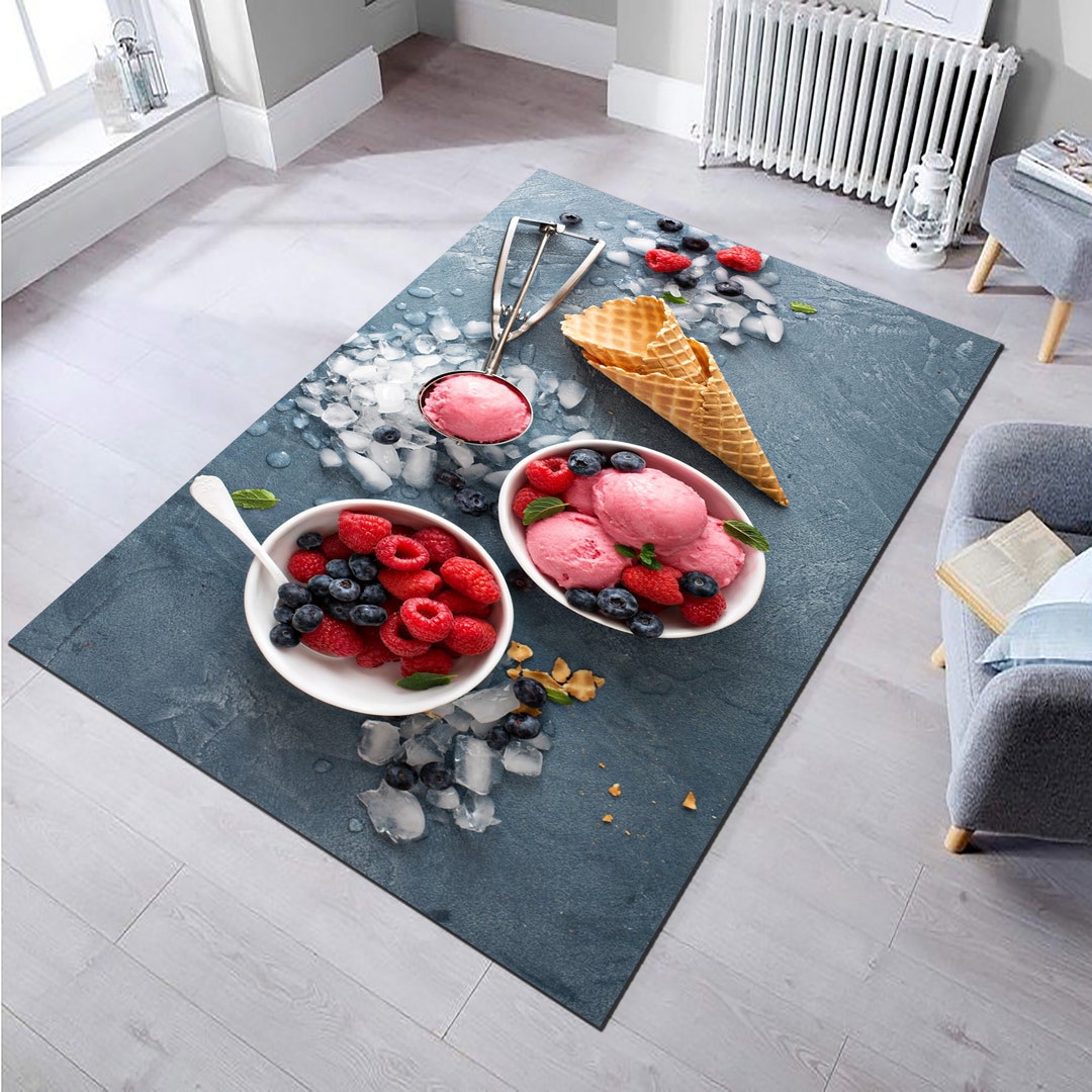 Ice Cream Rug Pattern Ice Cream Patterned Rug: Modern Art Home Decor - Etsy