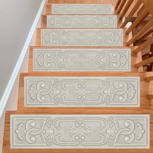 Stair Treads,Soft Runner For Wooden steps, Decorative Step Rug, Non slip stair Rug, Stair Tread Rug, Easy to Clean Rug, Stair Rug,Home Decor