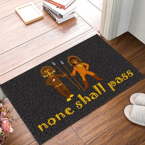 None Shall Pass Doormat, Welcome Doormat, Housewarming Gift, Personalized Door Mat, Farmhouse Outdoor Rug, Funny Doormat, Front Door Decor