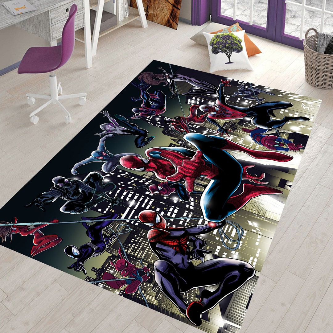 Spiderman Rug, Fan Rug, Kids Room Rug, Gift Rug ,rug for Living Room ...