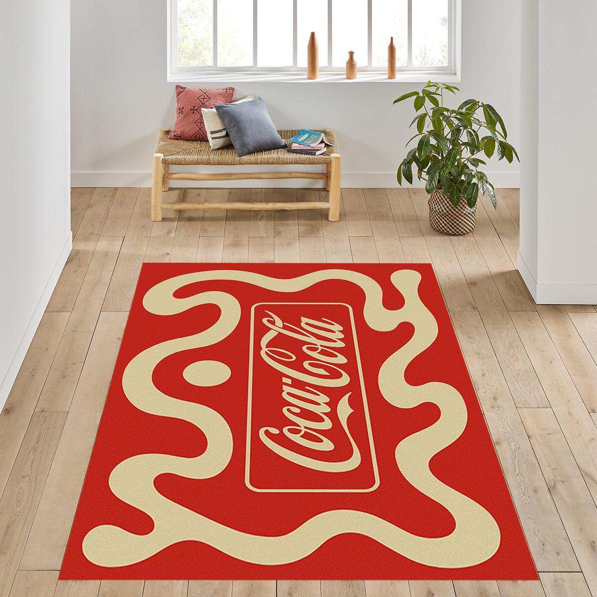 COCA COLA ヴィンテージラグ コカ・コーラ ラグ: レトロな抽象的な滑り止めエリアラグ - Etsy 日本