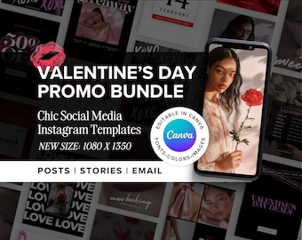 Valentine’s Day Instagram Templates | Canva Social Media Kit