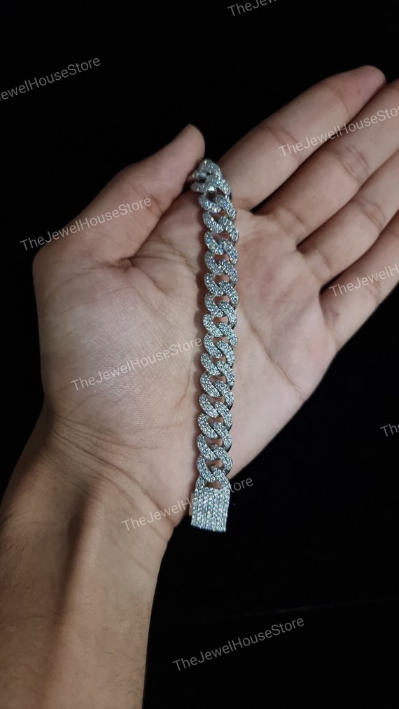 Iced Out Miami Cuban Link Bracelet VVS 