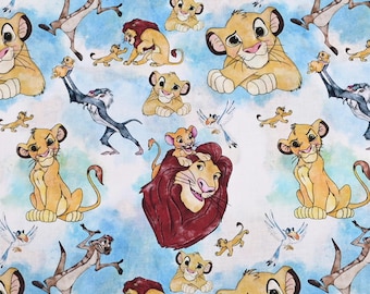 Der König der Löwen Disney Charakter Stoff Lion Simba Mufasa Stoff Cartoon Anime Baumwollstoff halben Hof